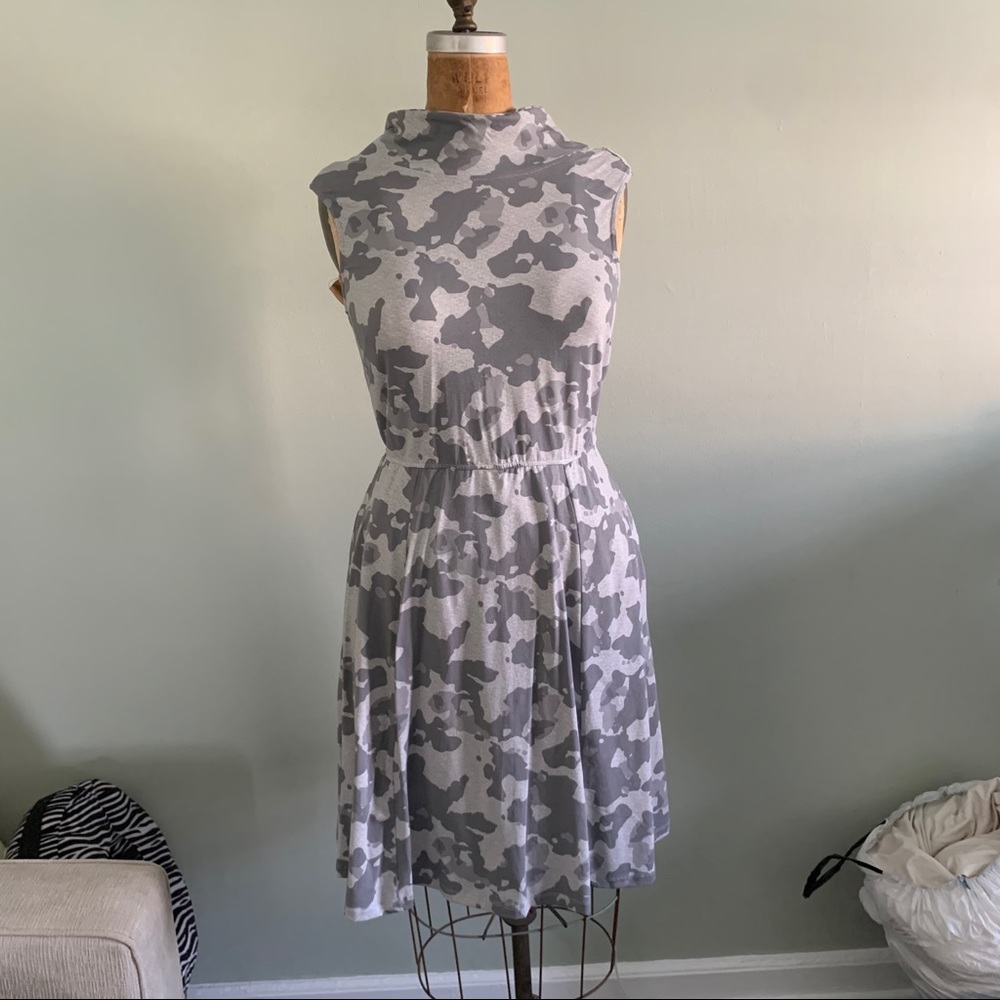 eShakti Back Tie-Neck Camo Print Dress Size L-12